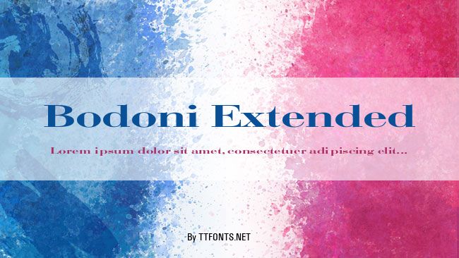 Bodoni Extended example